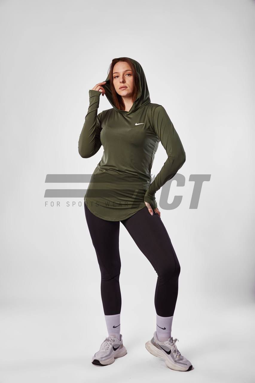 تيشيرت رياضي حريمي كابيشو كم طويل | Women's Hooded Sports Top