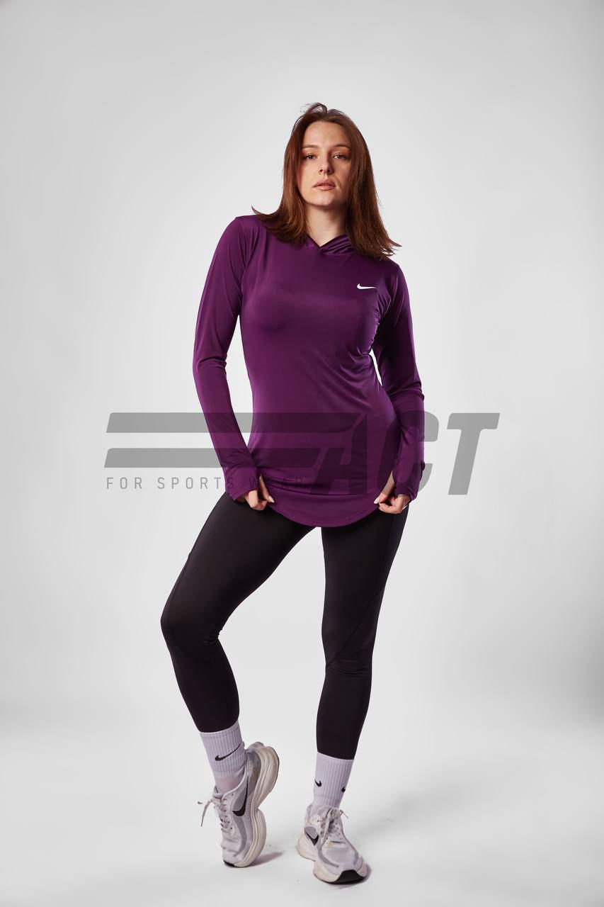 تيشيرت رياضي حريمي كابيشو كم طويل | Women's Hooded Sports Top