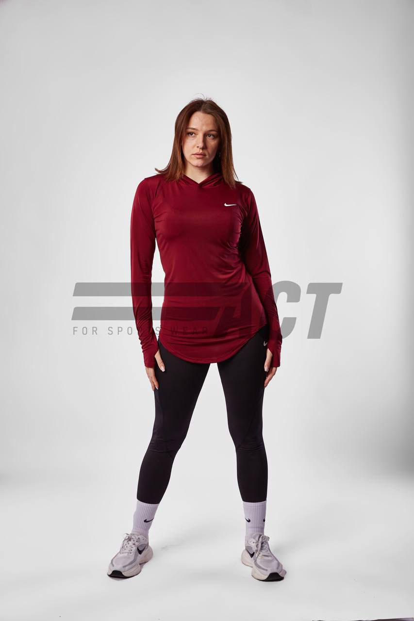 تيشيرت رياضي حريمي كابيشو كم طويل | Women's Hooded Sports Top