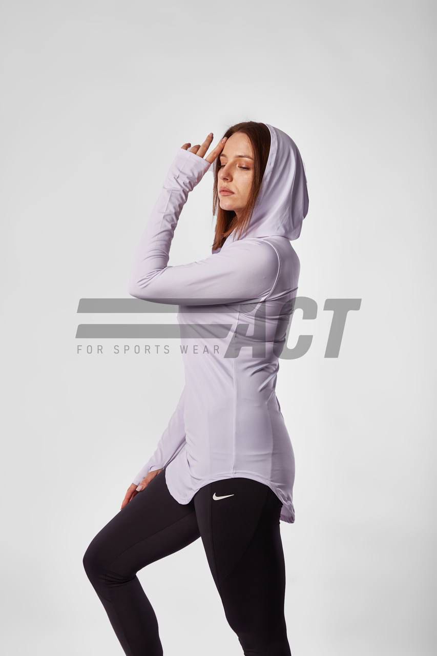 تيشيرت رياضي حريمي كابيشو كم طويل | Women's Hooded Sports Top
