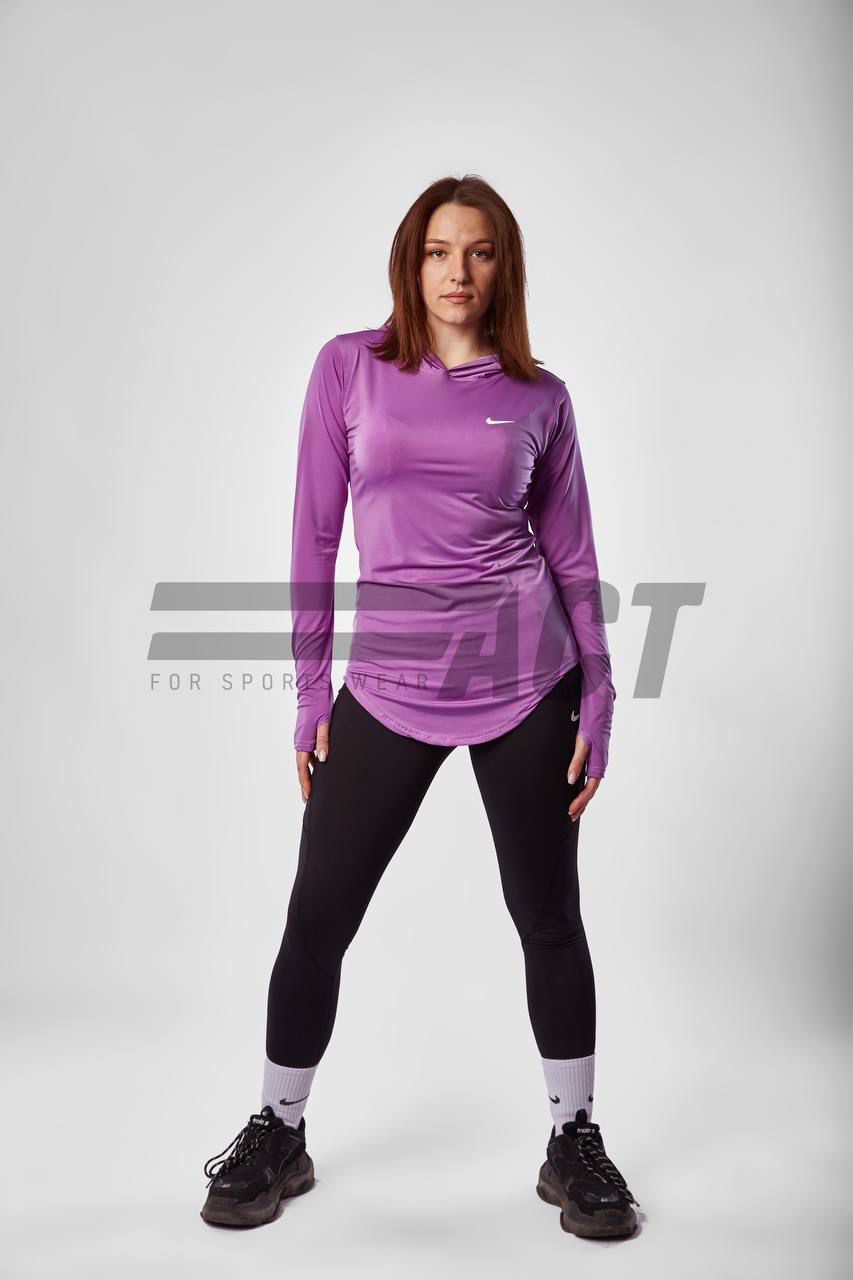 تيشيرت رياضي حريمي كابيشو كم طويل | Women's Hooded Sports Top