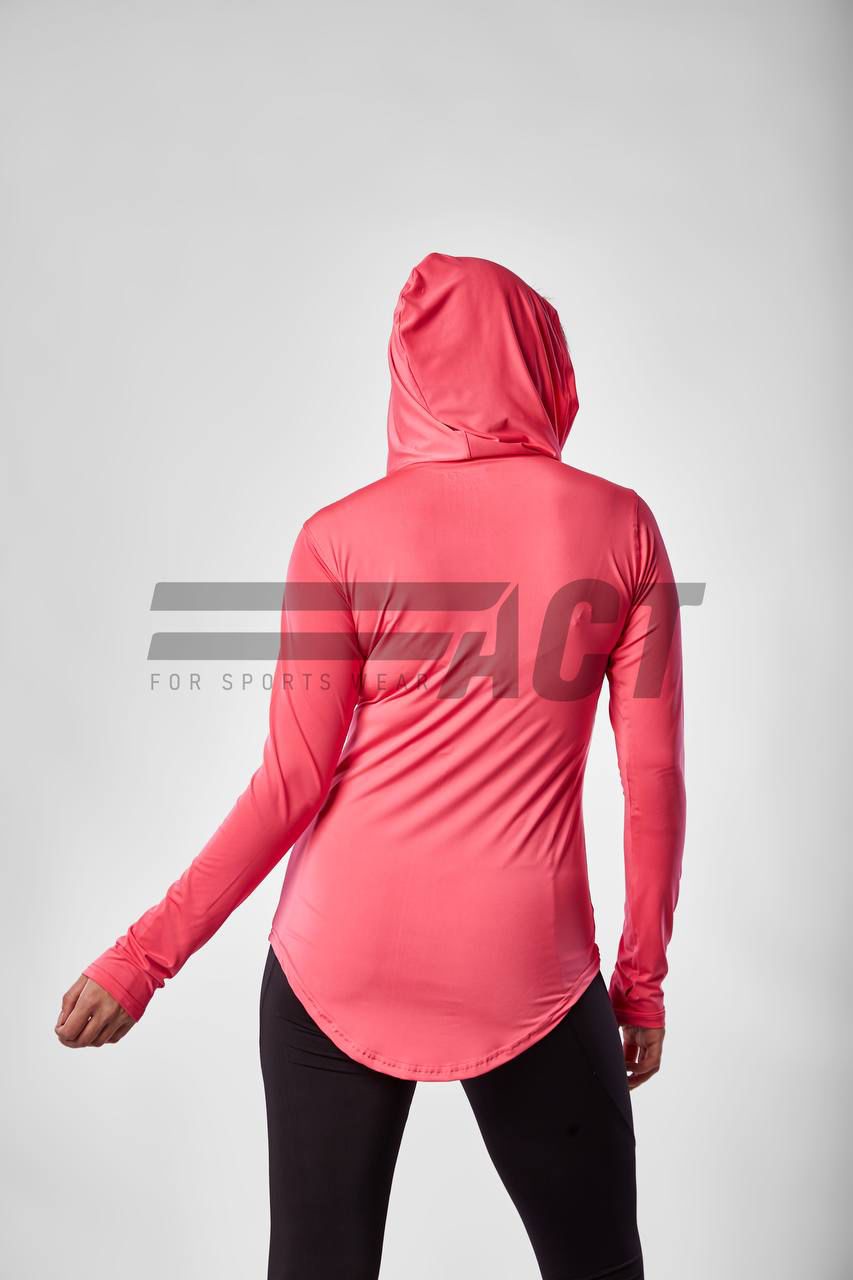 تيشيرت رياضي حريمي كابيشو كم طويل | Women's Hooded Sports Top