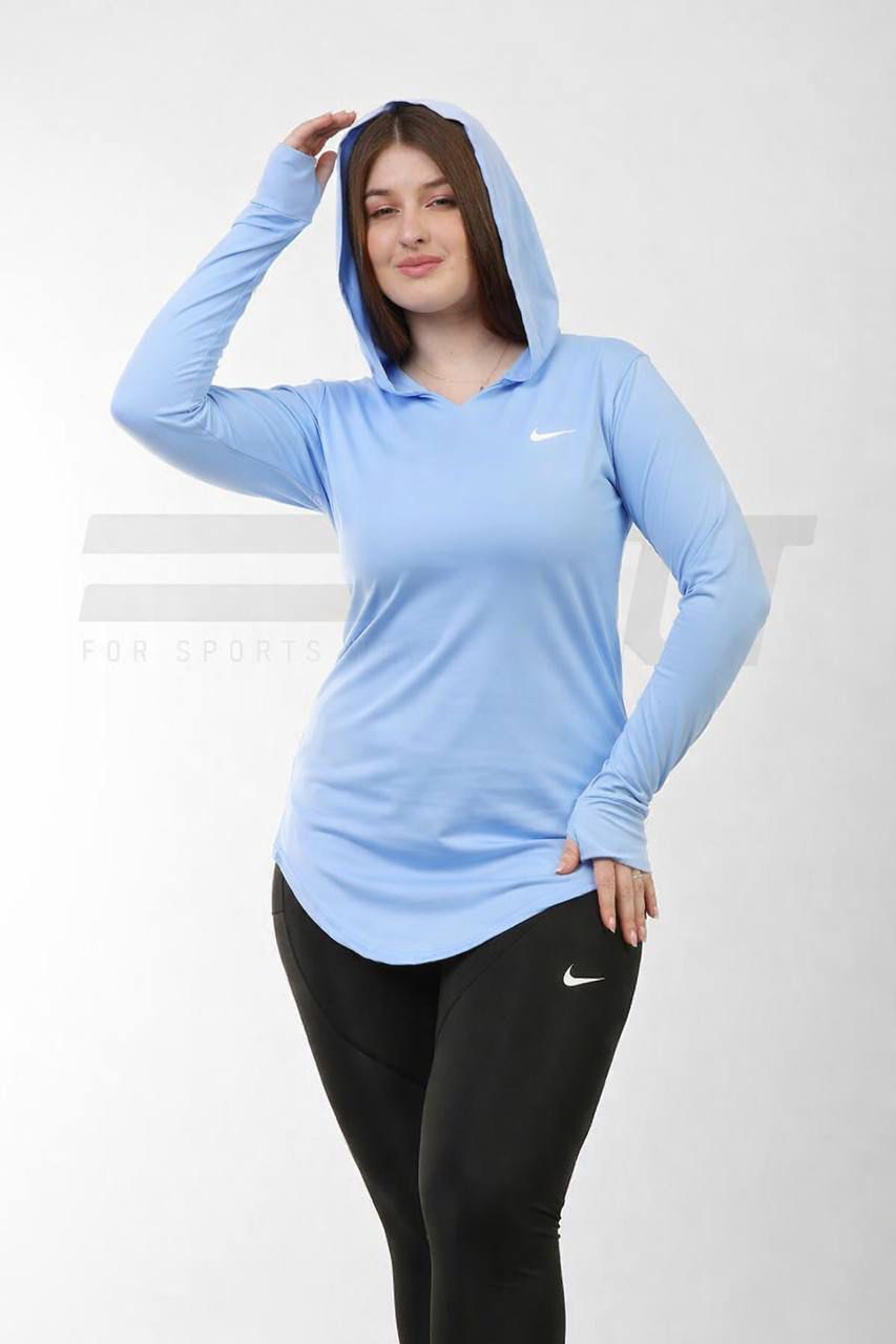 تيشيرت رياضي حريمي كابيشو كم طويل | Women's Hooded Sports Top