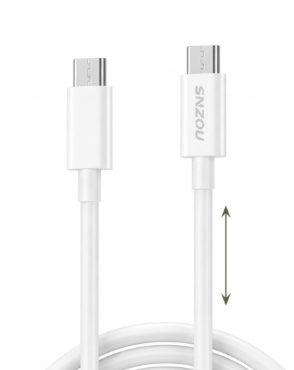 SNZOU SN-168 UltraFast 240W USB-C to USB-C Fast Charging Data Cable 2M - White