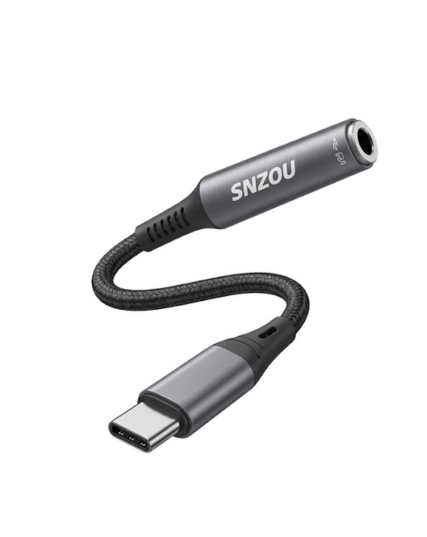 SNZOU SN-201 AudioBridge Type-C to 3.5mm Adapter - Gray