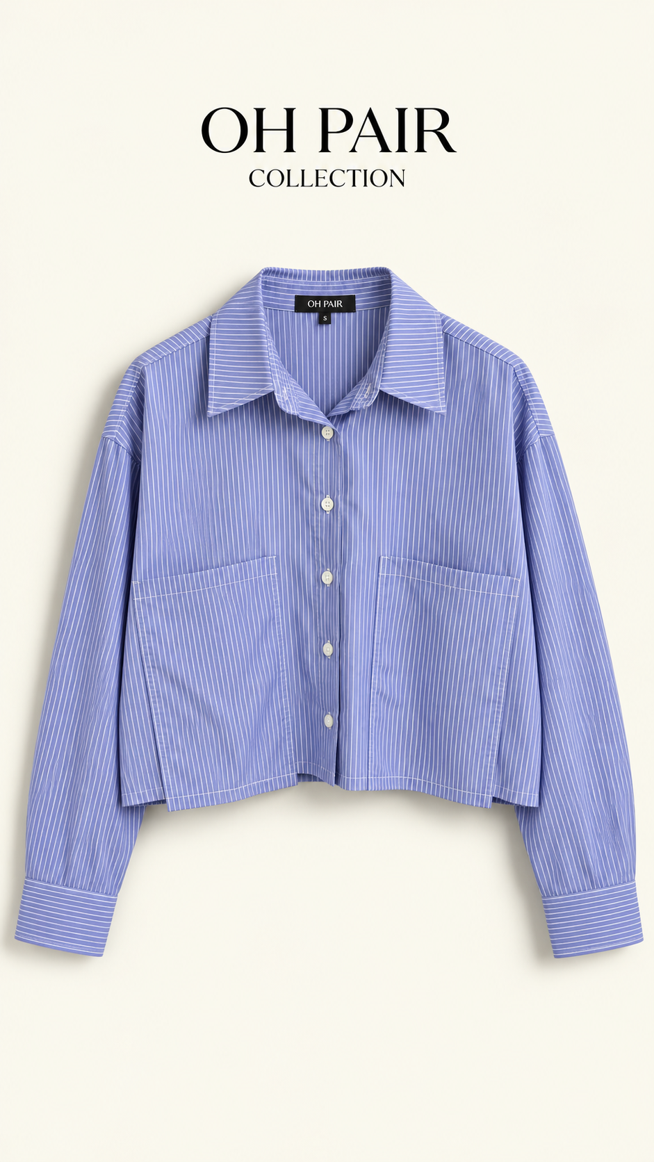 Striped Cropped Poplin Shirt
