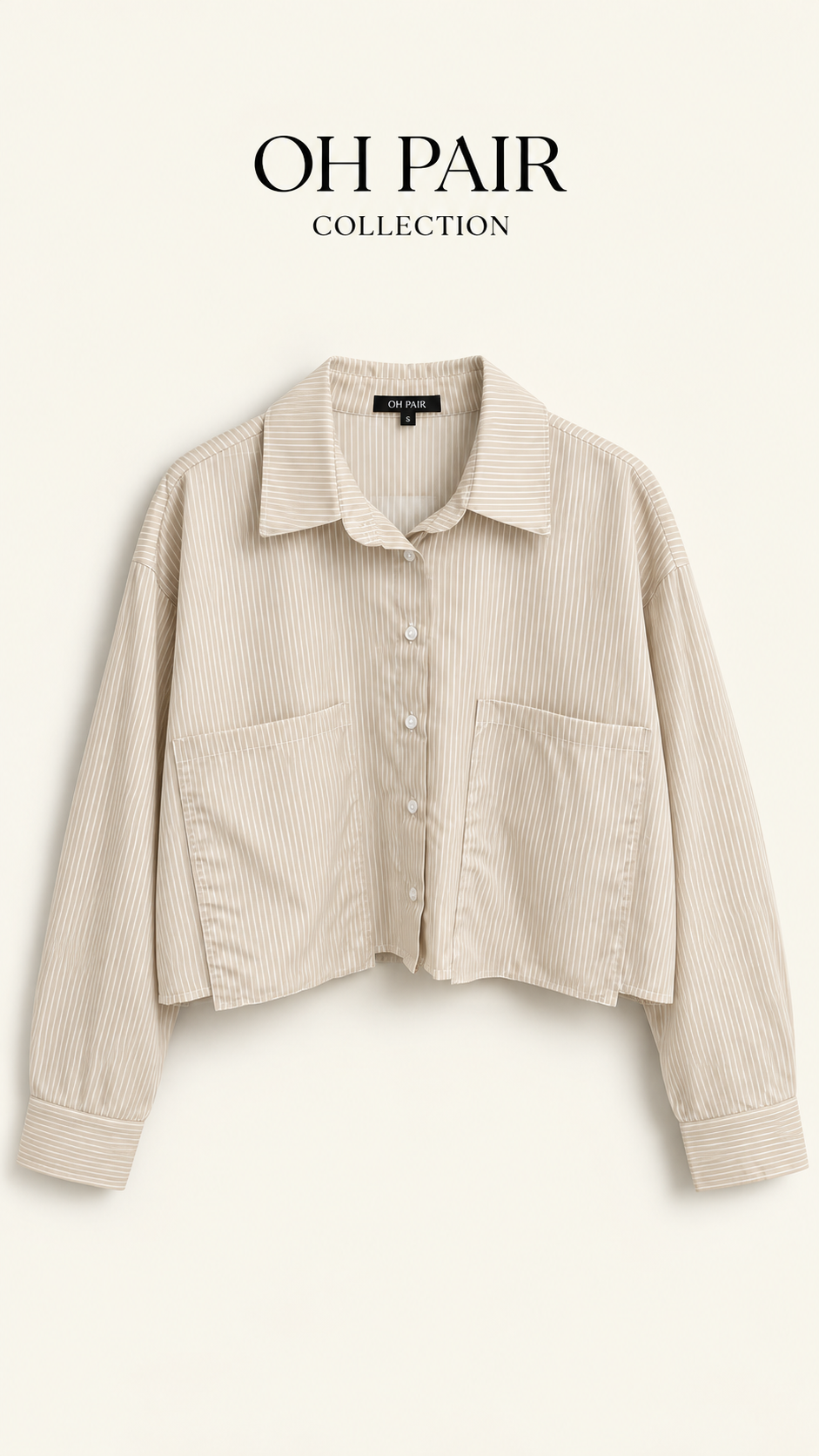 Striped Cropped Poplin Shirt