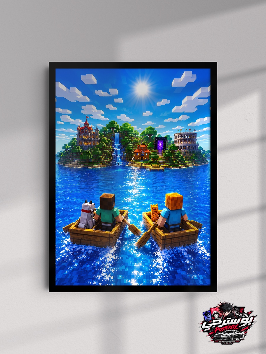 بوستر Minecraft بتصميم مغامرات