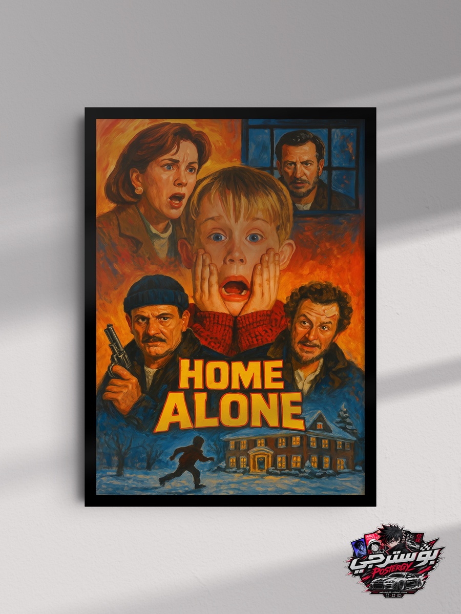 بوستر Home Alone كيفن بتصميم سينمائي