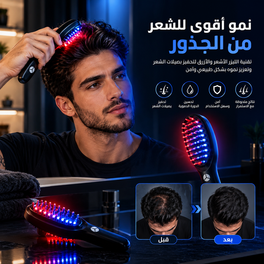 فرشة الليزر العلاجية 4 في 1 لعلاج تساقط الشعر وتكثيفه | Mahal Online