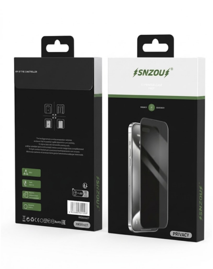 SNZOU Privacy & HD Clear Tempered Glass Screen Protector for iPhone