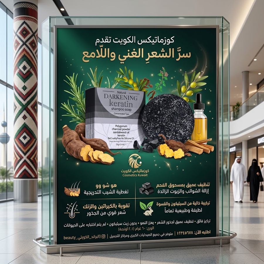قالب شامبو الكيراتين والفحم الصلب لتغذية وتقوية الشعر - 100 جرام - Malisia