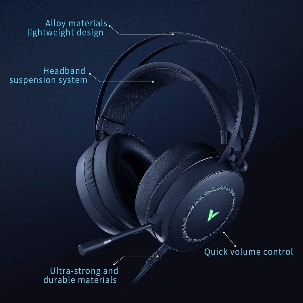 Rapoo VH160 Gaming Headset – Virtual 7.1 Surround Sound, RGB & ENC Mic