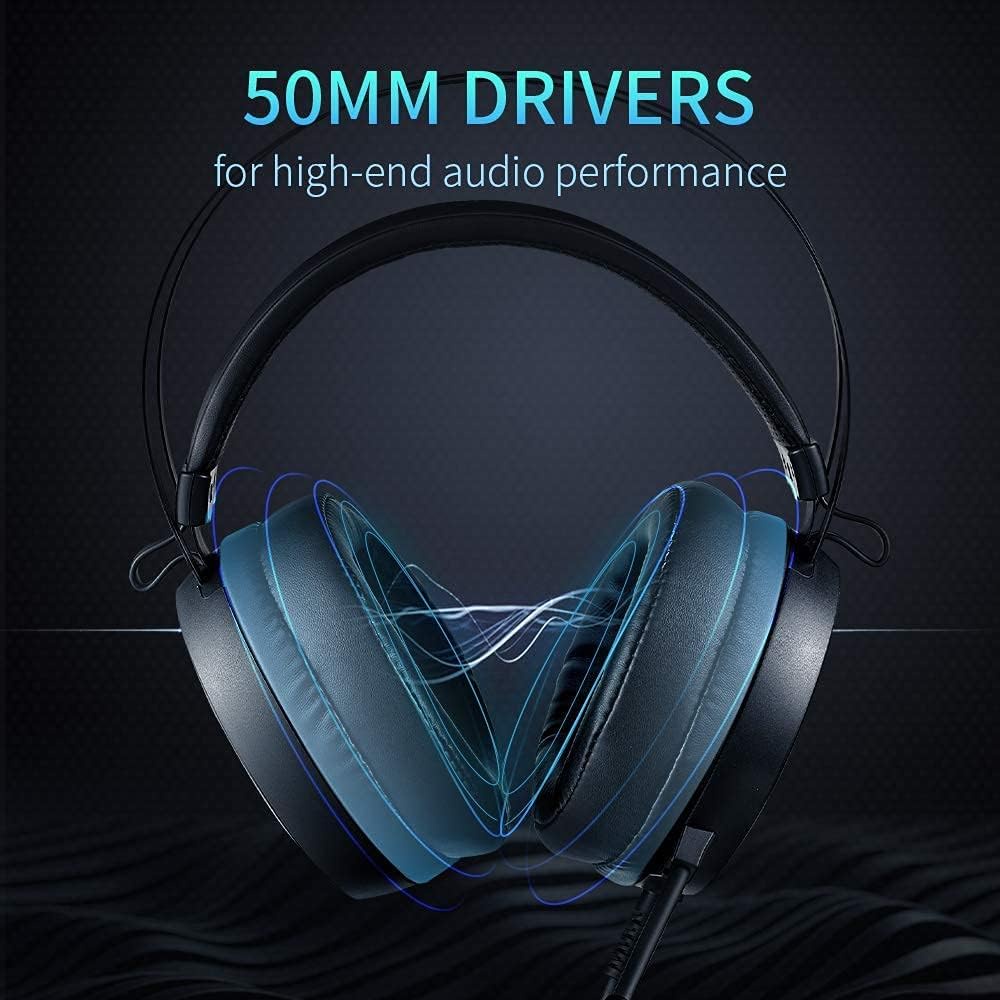 Rapoo VH160 Gaming Headset – Virtual 7.1 Surround Sound, RGB & ENC Mic