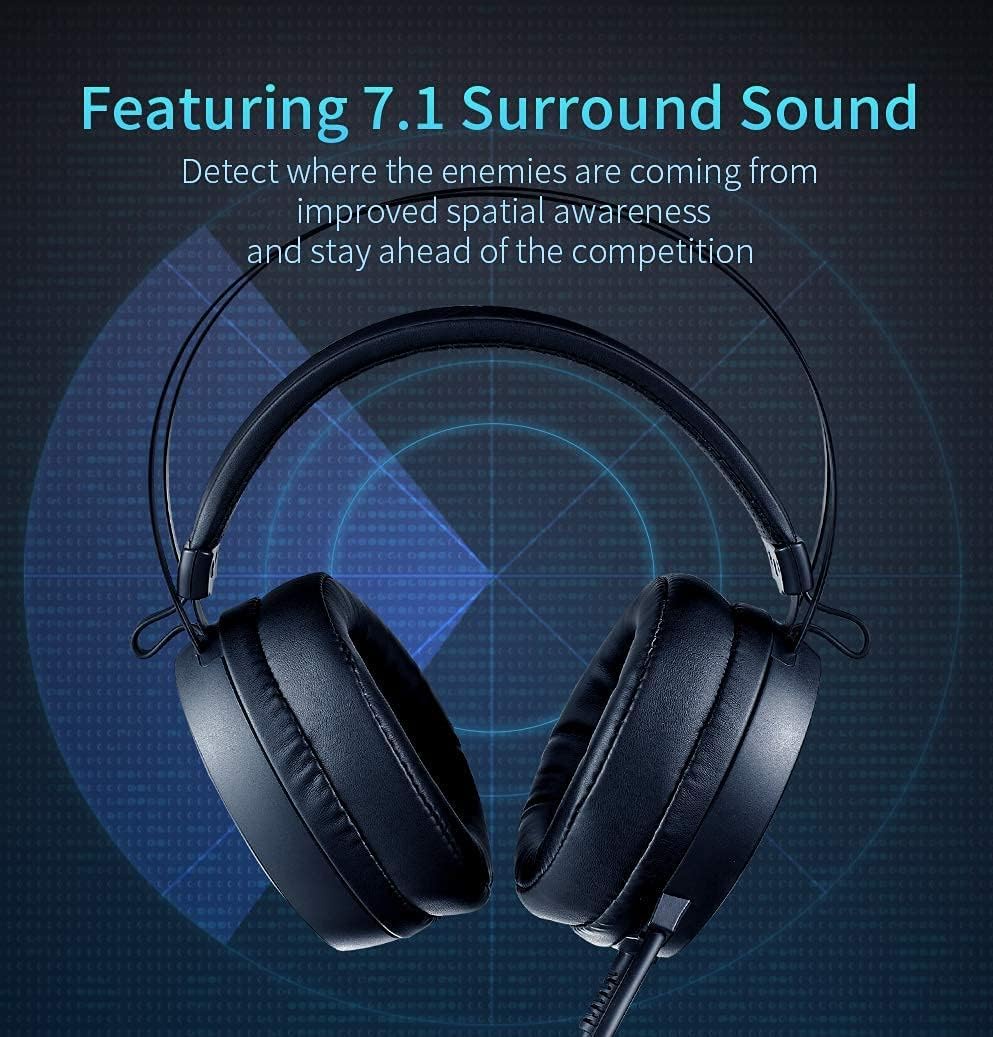 Rapoo VH160 Gaming Headset – Virtual 7.1 Surround Sound, RGB & ENC Mic