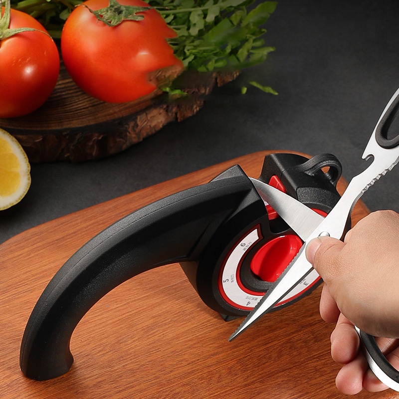 مسن السكاكين والمقصات الاحترافي EdgeMaster Pro بـ 6 مستويات وشحذ متعدد المراحل