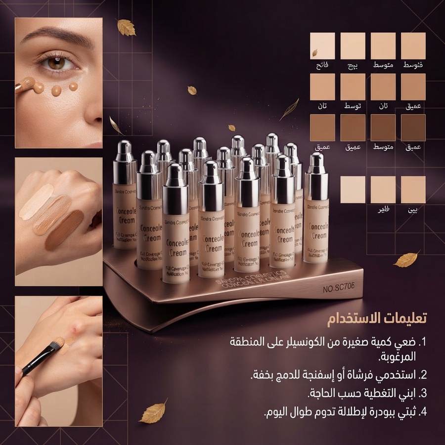 كونسيلر وكريم خافي العيوب ساندرا كوزمتكس - تغطية كاملة (Sandra Concealer Cream)