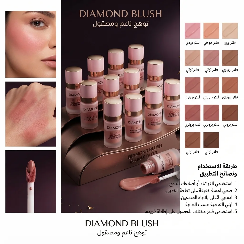 بلشر كريمي سائل فلتر للوجه - دياموند بلاش (Diamond Blush Creamy Filter)