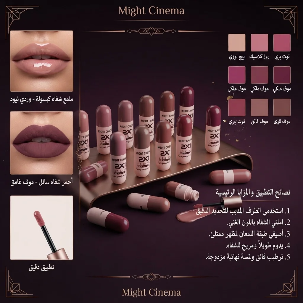 ملمع شفاه 2 في 1 ثابت ومرطب - مايت سينما (Might Cinema 2x1 Lip Gloss)