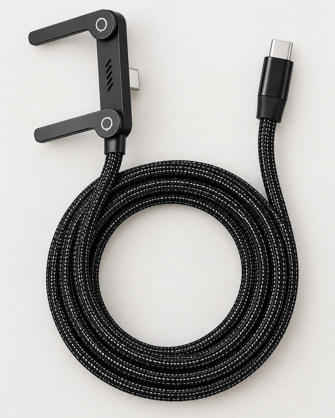 سلك نايلون مضفر بطول 1.5 متر مع راس تايب سي وستاند مدمج