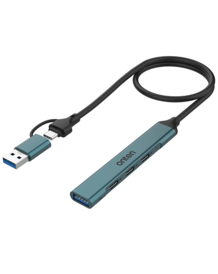 ONTEN OTN-UCA9703S 4-in-2 USB-C & USB 3.0 Hub - 4 Ports Multiport Splitter