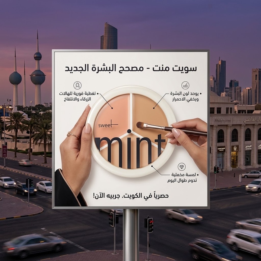 كونسيلر ثلاثي الألوان لإخفاء العيوب وتوحيد لون البشرة - Sweet Mint