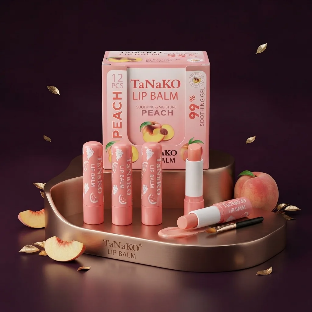 مرطب شفاه بالخوخ 99% لتنعيم وترطيب الشفاه - تاناكو (TaNaKO Peach Lip Balm)