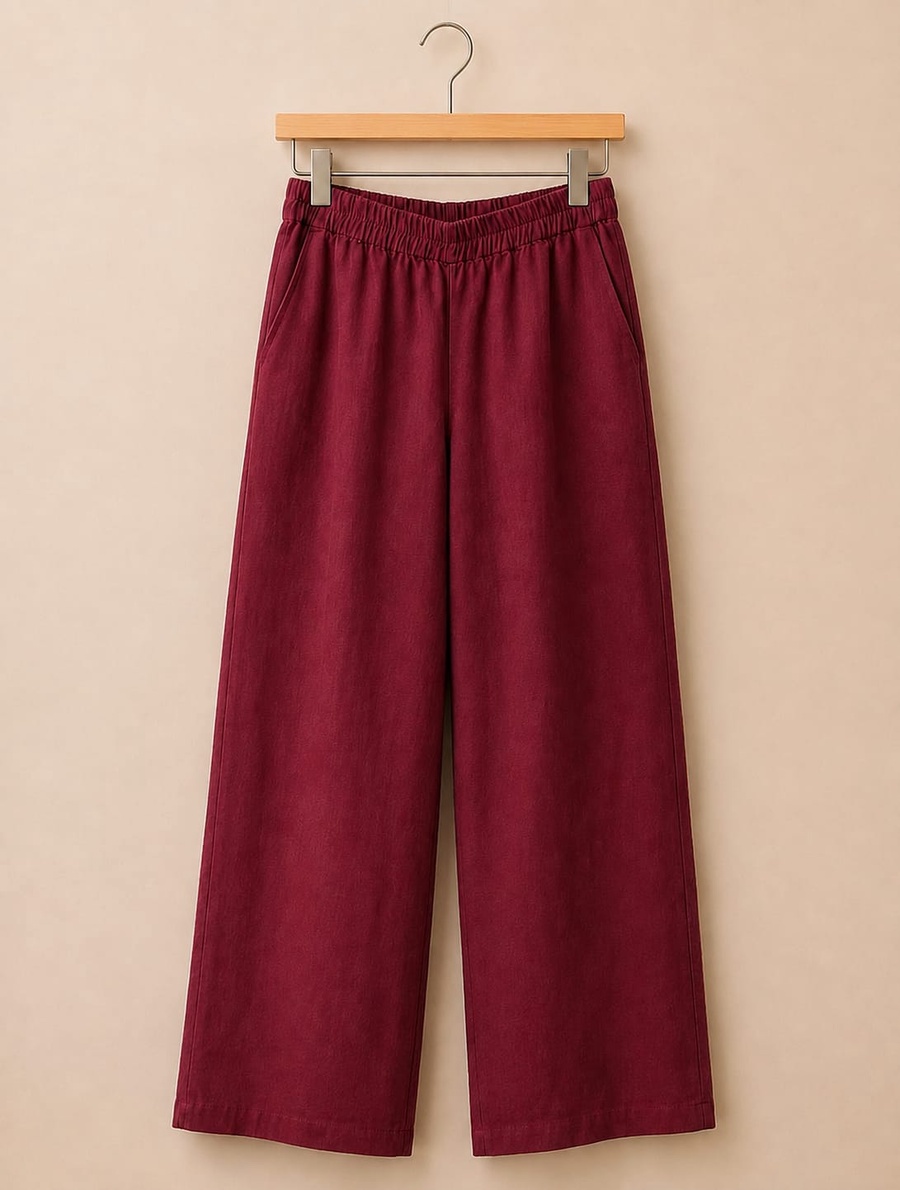 Burgundy Beaded Floral Shirt & Pants Set