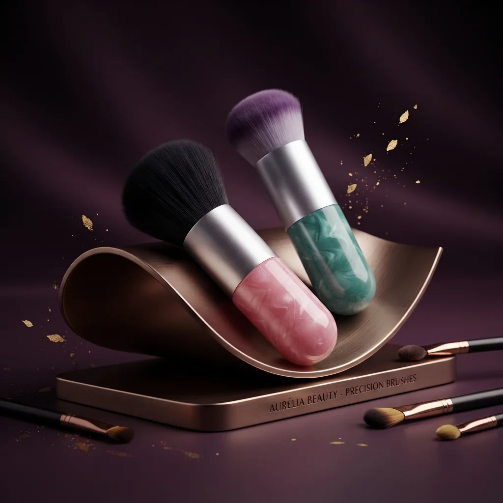 فرشاة مكياج الوجه الكبيرة بمقبض رخامي ملون - أوريليا بيوتي (Aurelia Beauty Marble Face Brush)