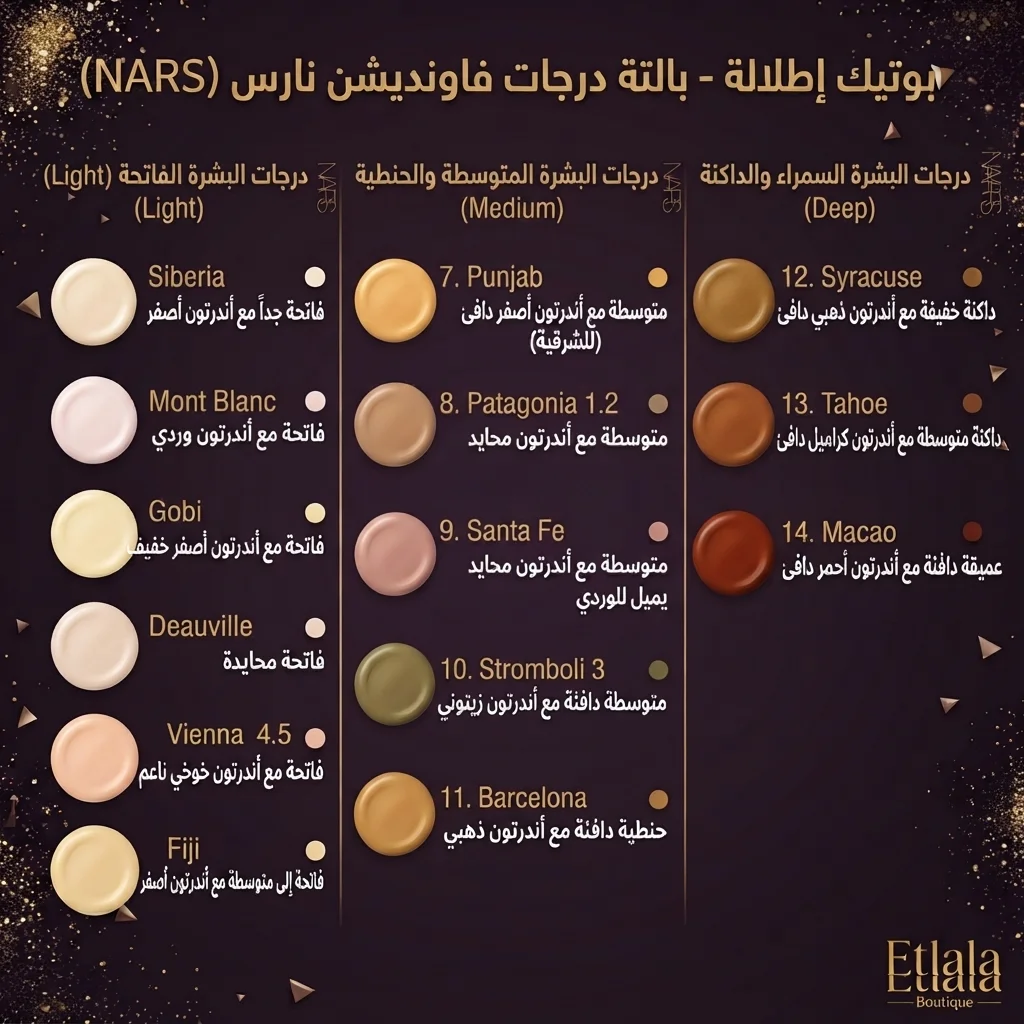كريم أساس سائل لتغطية عيوب البشرة الاحترافية - نارس (NARS Fluid Foundation - 40ml)