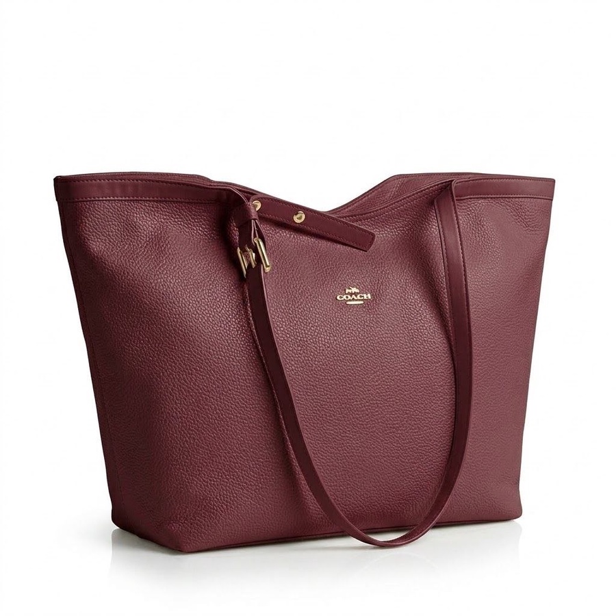  شنطة كتف جلد حريمي "Tote Bag" تصميم مستوحي من (Coach )  للجامعة والعمل | Demand & Beyond