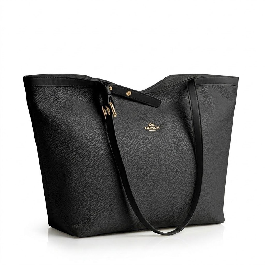  شنطة كتف جلد حريمي "Tote Bag" تصميم مستوحي من (Coach )  للجامعة والعمل | Demand & Beyond
