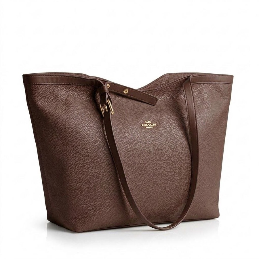  شنطة كتف جلد حريمي "Tote Bag" تصميم مستوحي من (Coach )  للجامعة والعمل | Demand & Beyond