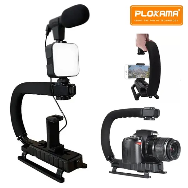 مجموعة تثبيت وتصوير الفيديو المحمولة باليد على شكل حرف C من بلوكاما -PLOKAMA ULC SHAPE PORTABLE HAHDHELD DEO-MAKING -PK-777