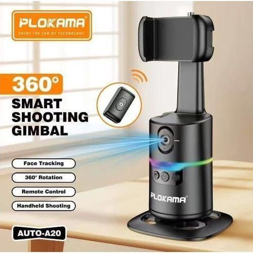  بلوكاما 360 الذكي للتصوير ومتابعة الحركة بالذكاء الاصطناعي مع خاصية التحكم بالإيماءات-Plokama 360 Smart Shooting Gimbal AI Tracking with Gesture Control