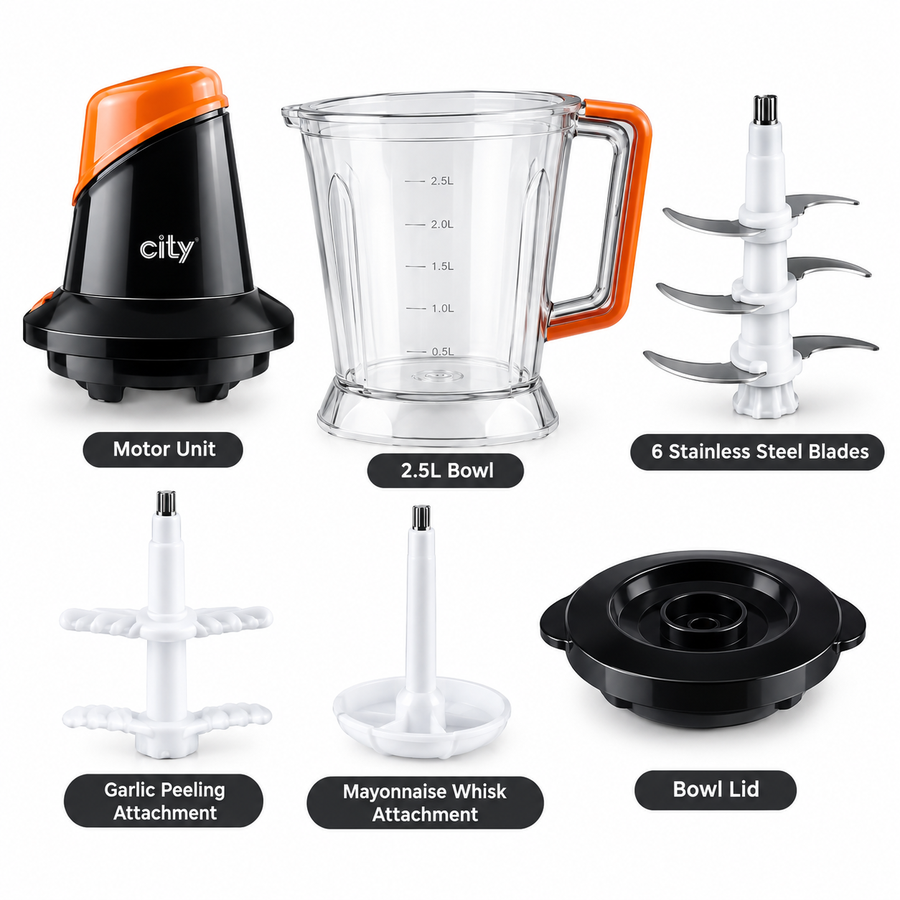 City 3-in-1 Meat Chopper 2.5L – 1000W