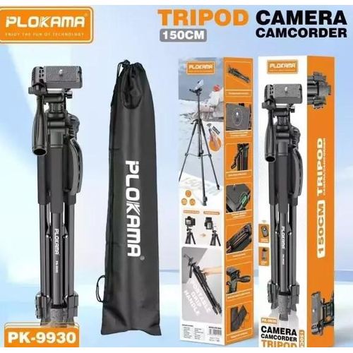 حامل ثلاثي القوائم للموبايلات والكاميرات للتصوير الفوتوغرافي والفيديو من بلوكاما .PLOKAMA CAMERA CAMCORDER TRIPOD PK-9930