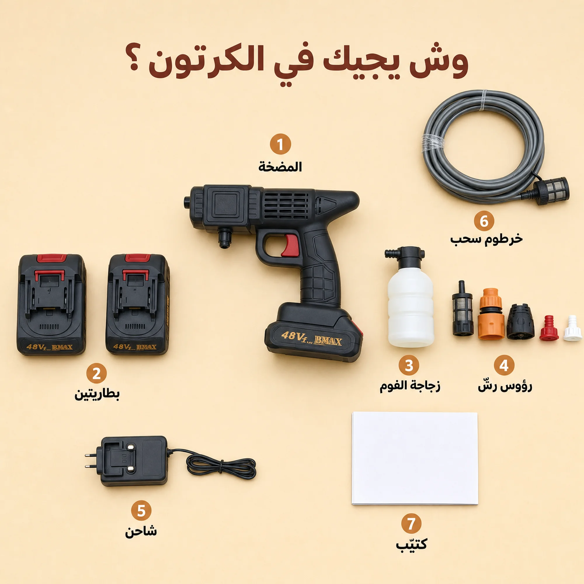 مضخة فوم لاسلكية للسيارة