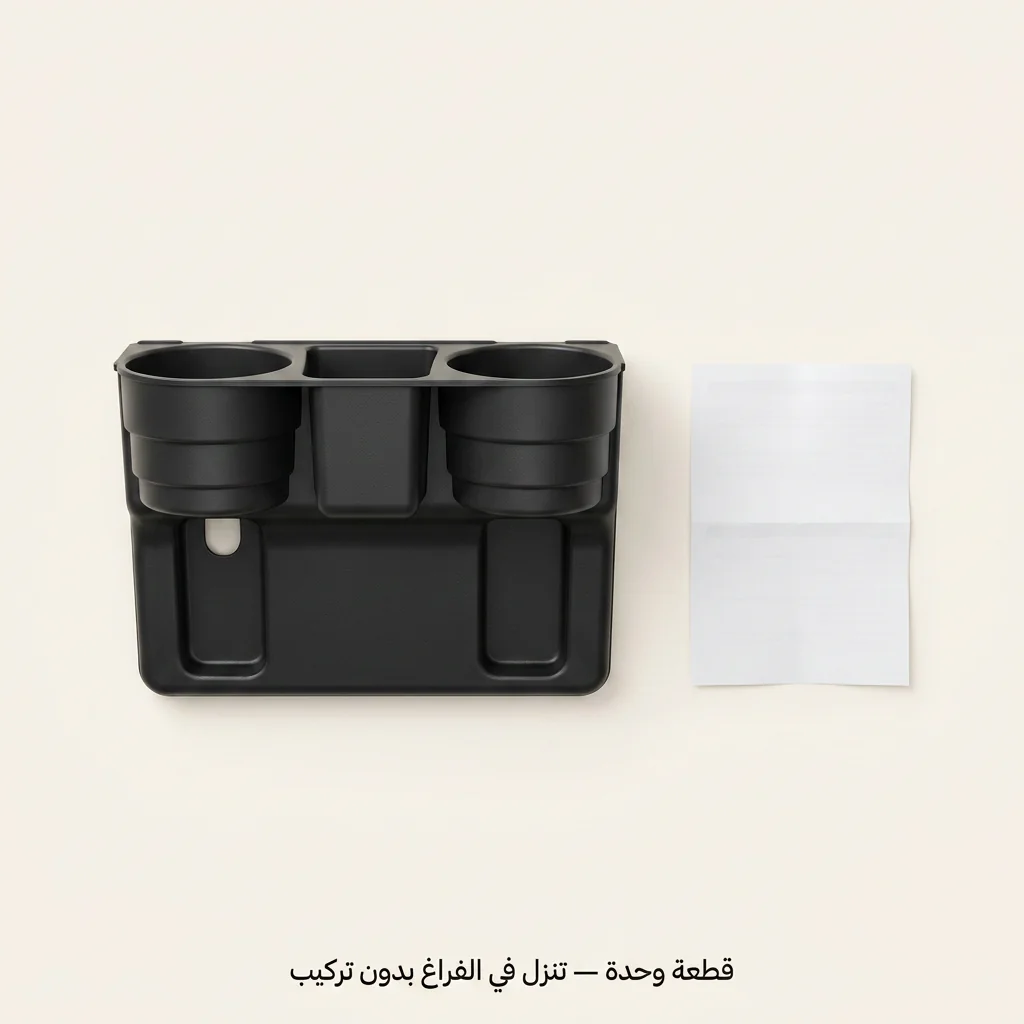 منظّم فراغ الكرسي بحاملي أكواب