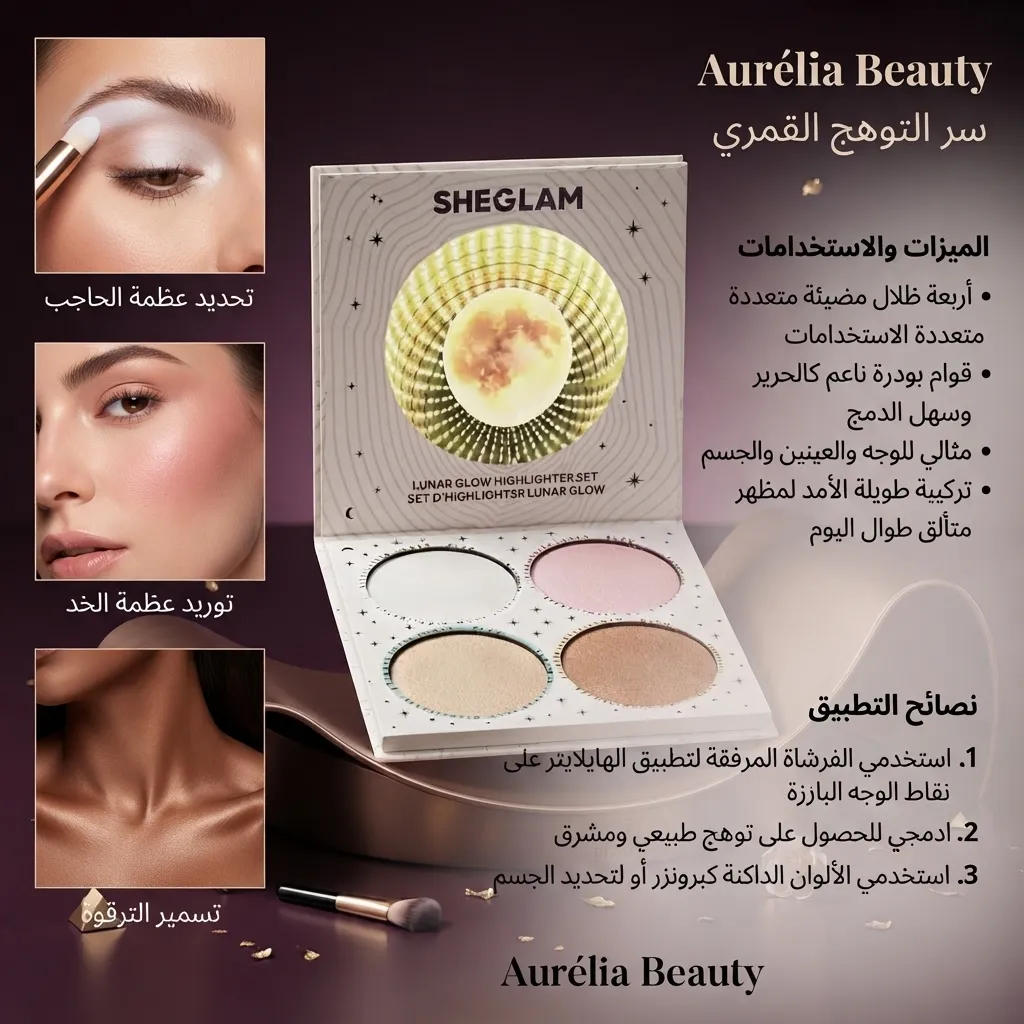 بالتة هايلايتر لإضاءة الوجه بريق القمر - شيجلام (SHEGLAM Lunar Glow Highlighter Set)