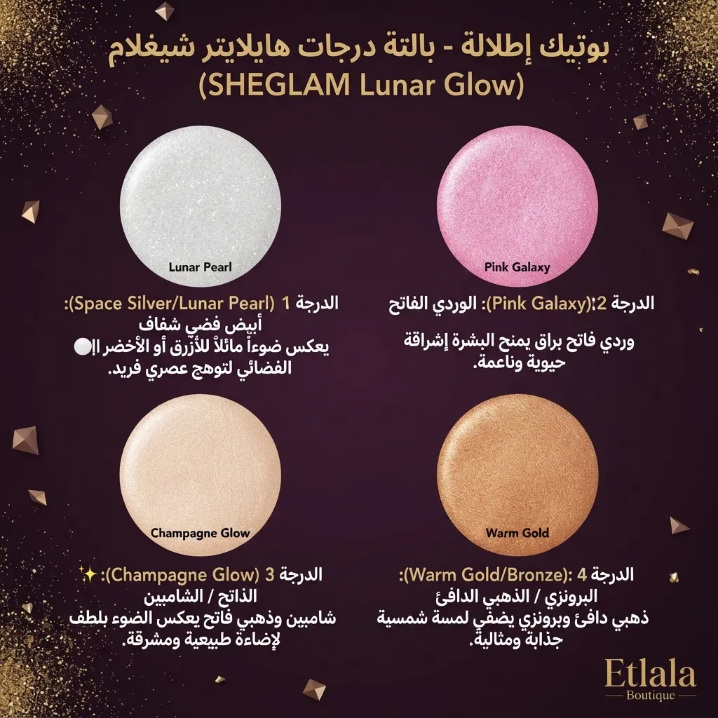 بالتة هايلايتر لإضاءة الوجه بريق القمر - شيجلام (SHEGLAM Lunar Glow Highlighter Set)