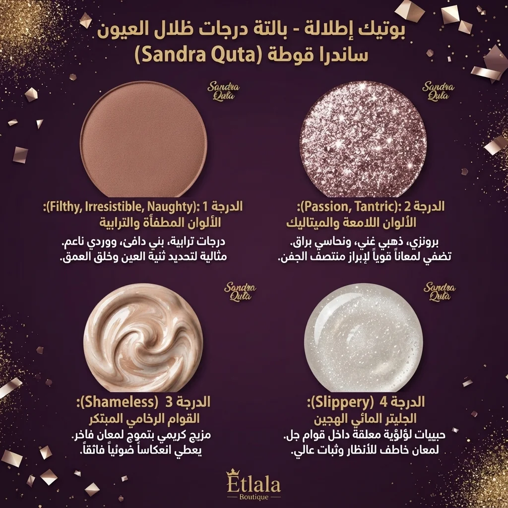 بالتة ظلال العيون الاحترافية المتعددة الدرجات - ساندرا قوطة بيوتي (Sandra Quta Eyeshadow Vault Palette)