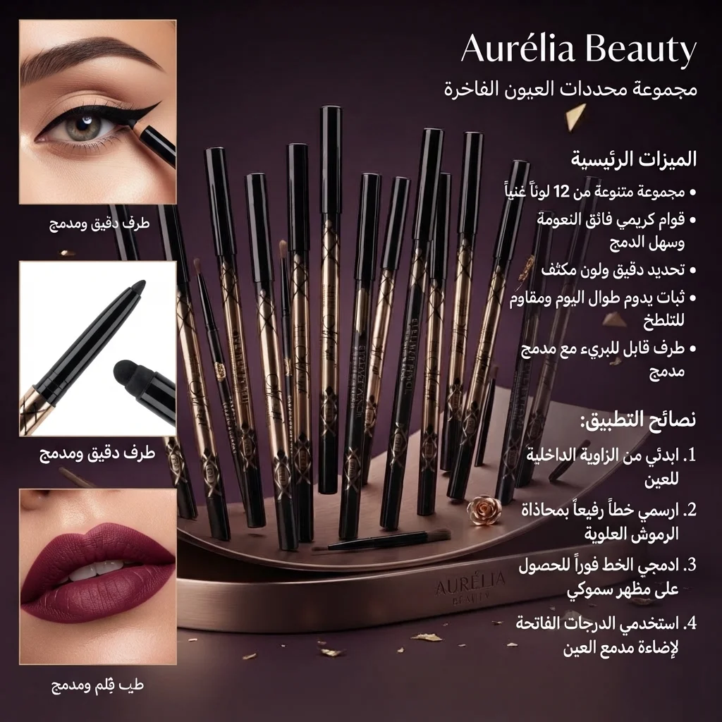 قلم تحديد العيون وكحل ثابت - منى (M.N Eyeliner Pencil P216)