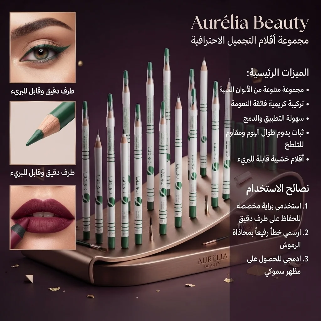 مجموعة أقلام التحديد الاحترافية - أوريليا بيوتي (Aurelia Beauty Precision Pencil)