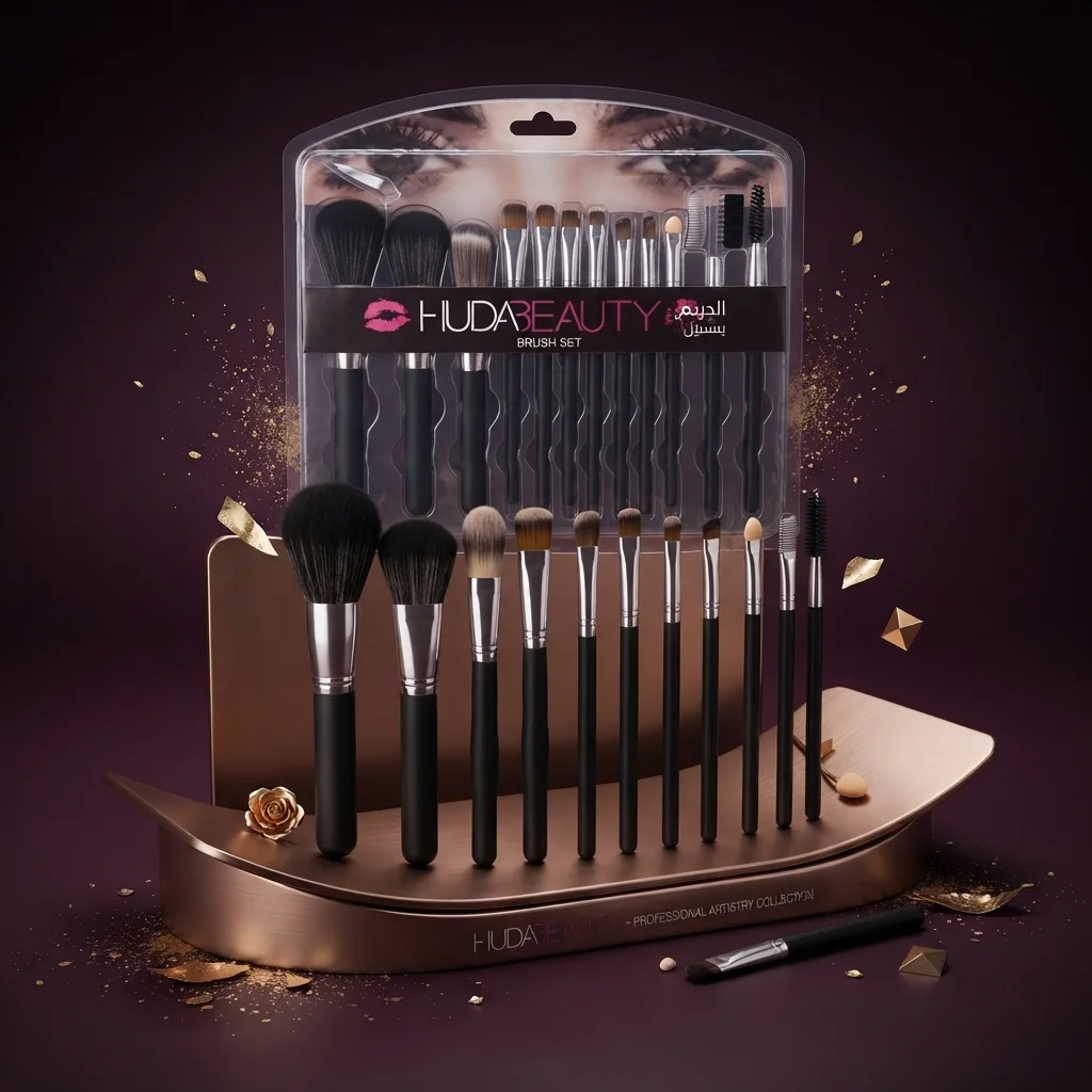 طقم فرش مكياج احترافية متكاملة للوجه والعيون - هدا بيوتي (Huda Beauty Makeup Brush Set)