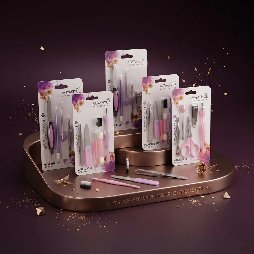 طقم مانيكير وعناية متكاملة بالأظافر والمكياج - أوياسيوي (Aoyasiyue Manicure Set)