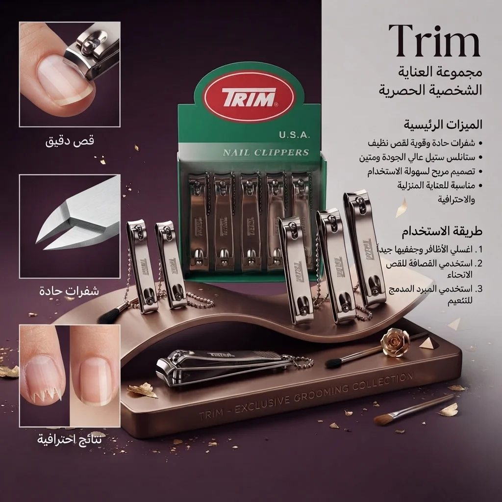 قلامة أظافر معدنية أصلية فائقة الحِدّة - تريم (Trim Nail Clippers U.S.A)