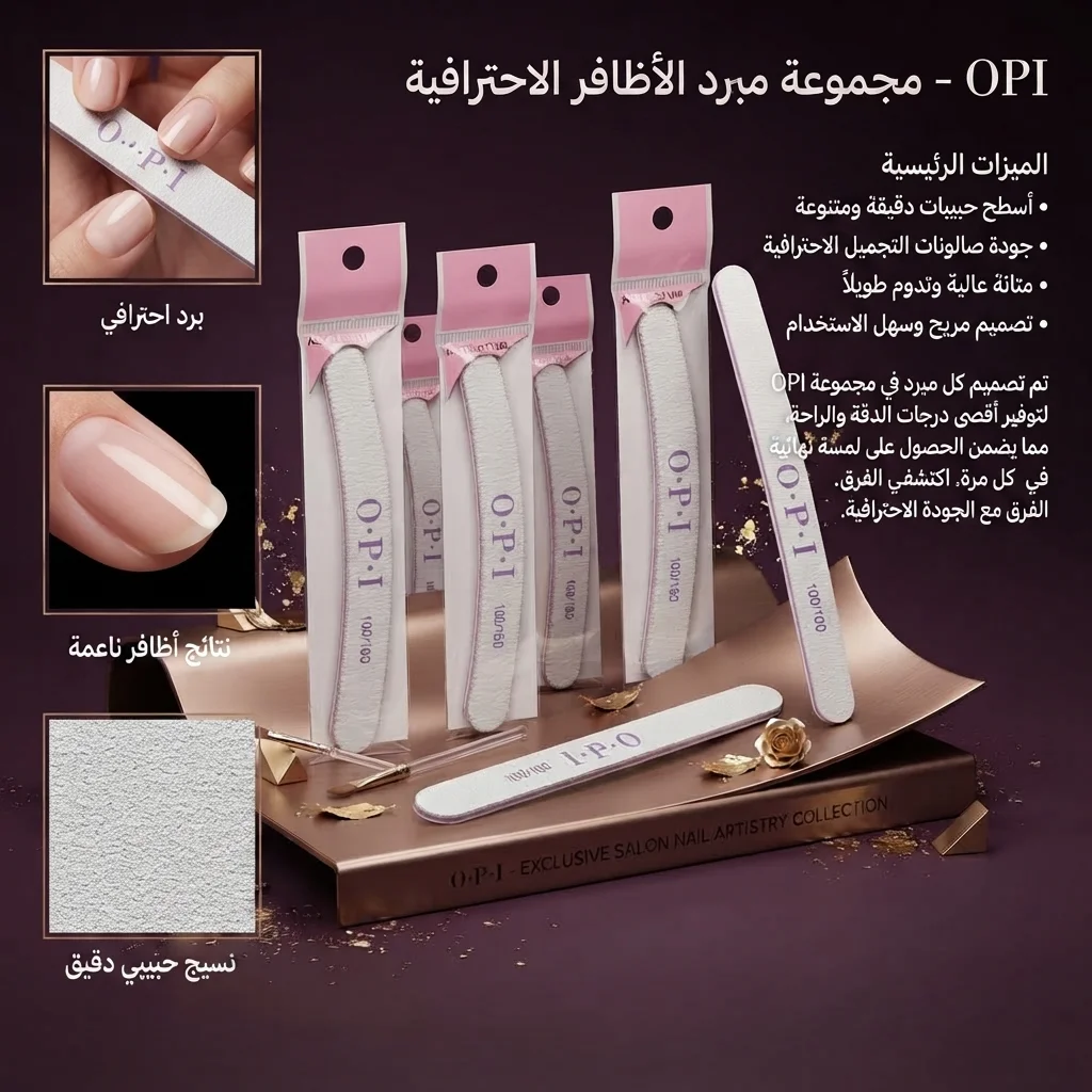مبرد أظافر احترافي مزدوج الوجه 100/100 - أو بي آي (O.P.I Professional Nail File)