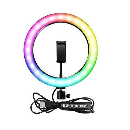 رينج لايت ليد حلقي مضيء ملون - RGB LED Soft Ring Light