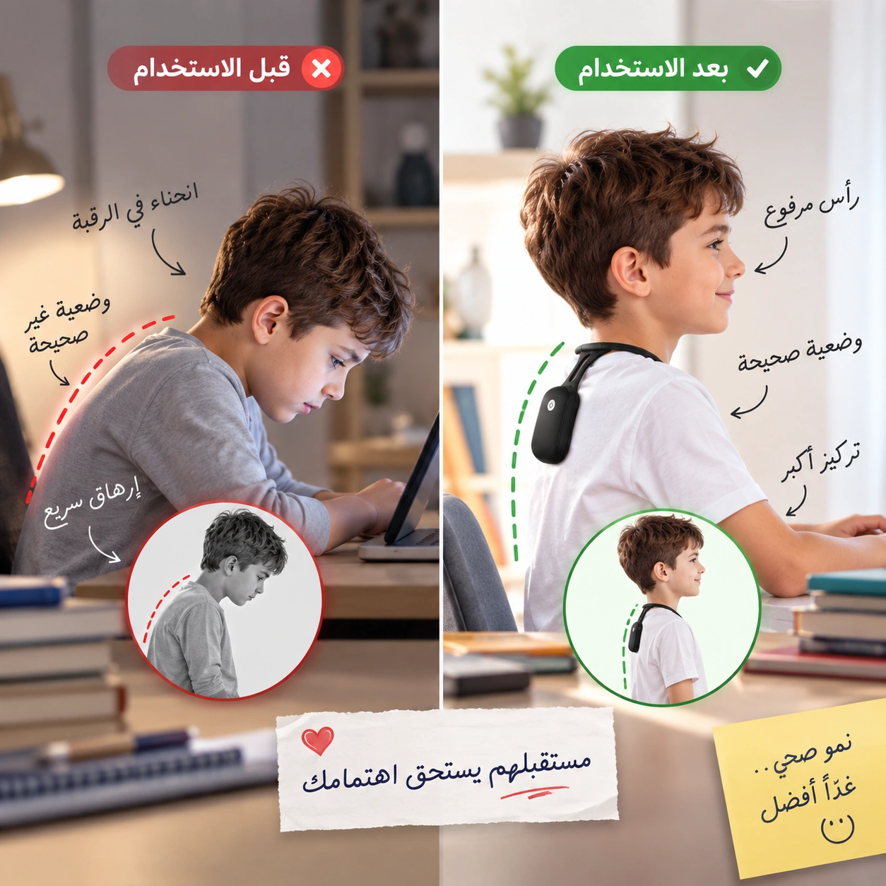 شكل جهاز مصحح الظهر باللبس